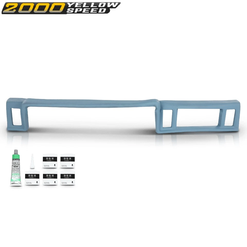 Fit For 1983-1988 Ford Ranger Bronco II DashBoard Cover Overlay Light Blue - Image 2 of 4