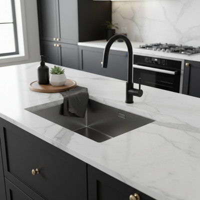 Prestige 5444S Unterbau-Küchenspüle Einzelbecken 1,2 mm Edelstahl