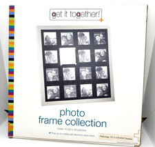 Black Photo Collage Frame Collection holds 15 2" x 2" Photos by Get It Together