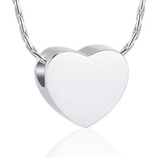 Cremation Jewelry for Ashes Heart Pendant Memorial Urn Necklace for Women Mem...