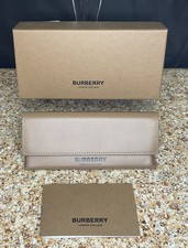 Empty Burberry Leather Eyeglass Case  Embossed Logo Box / Tan