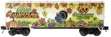 Atlas O Scale 40' Plug-Door Boxcar (3-Rail) Happy Thanksgiving/PRLX #1621