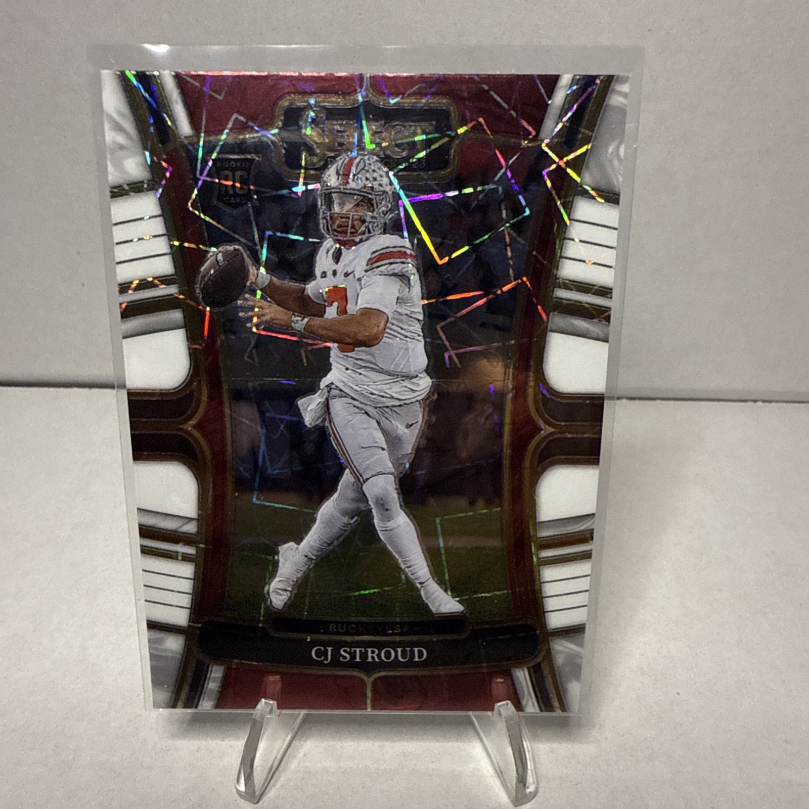 2023 Panini Select Draft Picks - Concourse C.J. Stroud #2 White Lazer Prizm (RC)