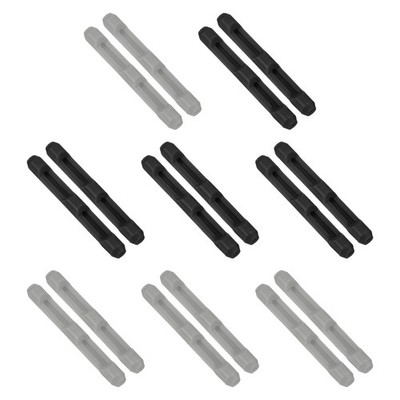 Eyeglass Ear Cushions, 12 Pairs Glasses Ear Grip for 3-10mm Glasses, Black/Gray