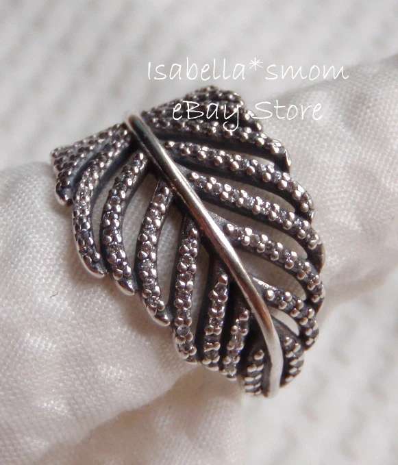 Neu Original PANDORA Silber Licht Wie eine Feder Klar Cz Ring-Sz 6 190886CZ-52 - Bild 2 von 4