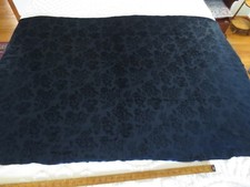 4431. NAVY FLORAL BRUSHED Home Decor, Crafts SYNTHETIC FABRIC - 65" x 1 yd.