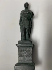 SPQR Civlio Metal Bronze Miniature Julius Caesar Statue Souvenir 6” Made- Italy