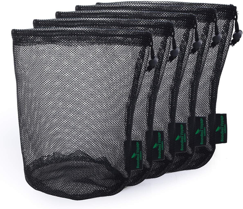5Pcs Nylon Mesh Drawstring Bag Sports Equipment Bag Outdoor L - Picture 10 of 12