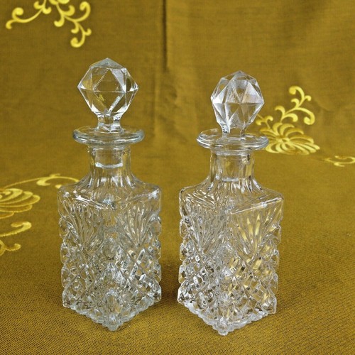 2 edle Art Deco Parfum Parfüm Flakons Ölfläschchen Duftflasche Preßglas Klarglas - Bild 2 von 12
