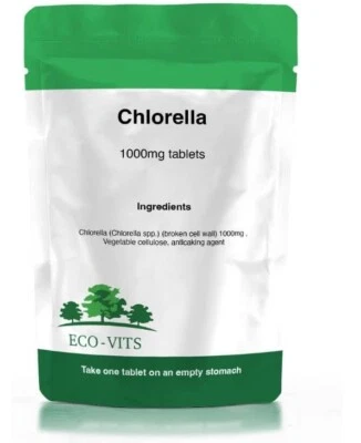 ECOVITS Chlorella 1000mg Tablets – Natural Detox, Immunity & Energy Support