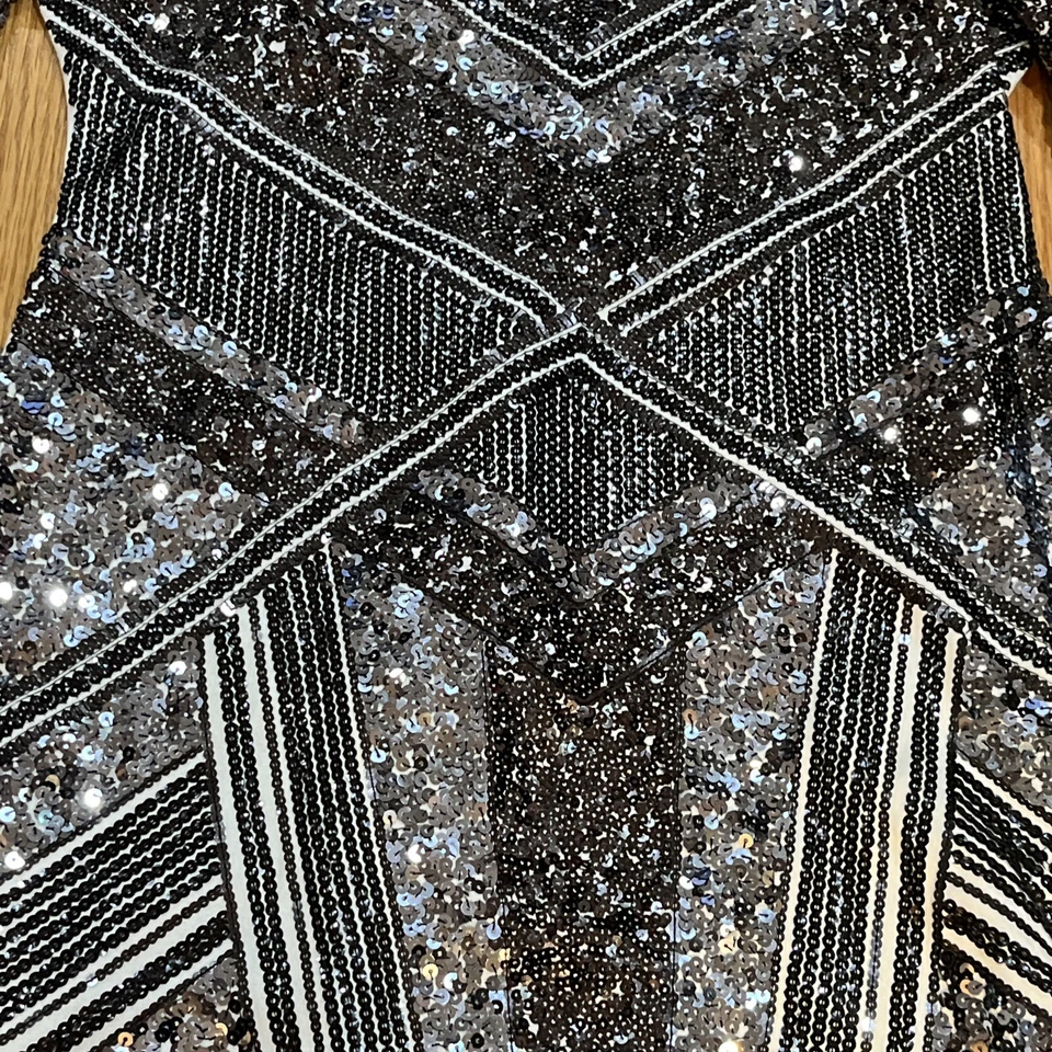 Express aztec sequin dress Homecoming Prom Cocktail M - Imagem 2 de 4