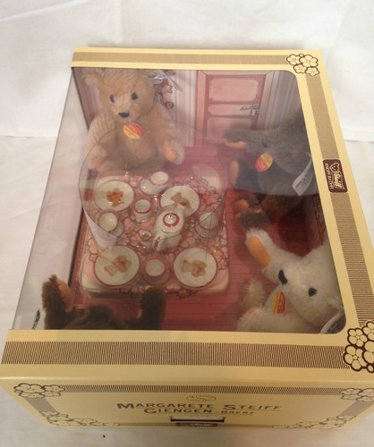 ❤STEIFF ~ JUEGO DE FIESTA DE TÉ OSO DE PELUCHE~ NUEVO EN CAJA 0204/16 Edición teniente ¡COMO NUEVO! 1982❤ - Imagen 5 de 11