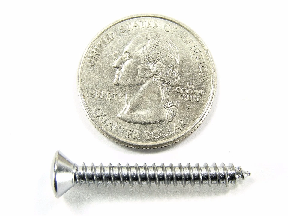 Tornillos interiores para Jeep - #8 x 3/8" a 1-1/2" de largo cabeza ovalada - 150 piezas (25ea) #345 Foto 4 de 4