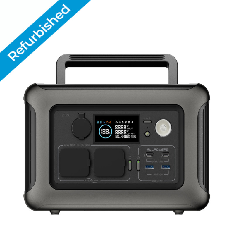 ALLPOWERS 299Wh 600W Portable Power Station LiFePO4 Solar Ge