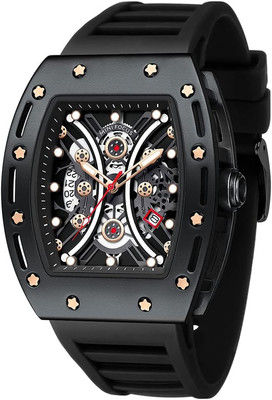 Mini Focus Unique Men Watch Tonneau Casual Wrist Watch (Hollow/Waterproof/Super 