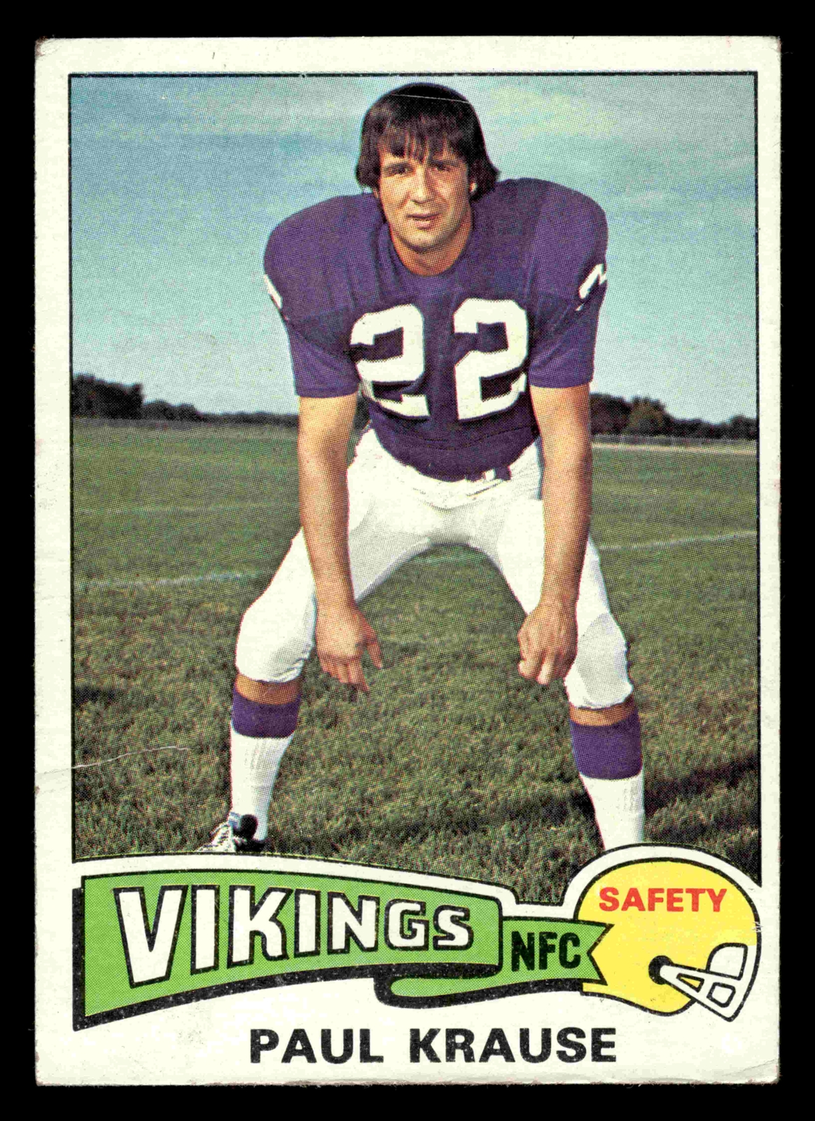 1975 Topps Paul Krause (HOF) #496 - Minnesota Vikings