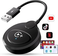 Wireless CarPlay Adapter, Wireless CarPlay Video Adapter Bulit in Netflix YouTub