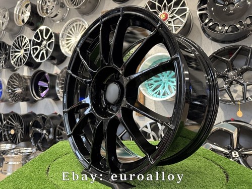 4X18 inch 5x114.3 OZ Ultraleggera Style Black Wheels: Fits For Lexus Mazda Honda - Picture 2 of 14