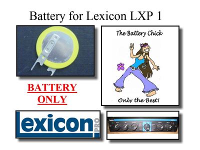 Battery for Lexicon LXP 1 Effects Unit - Internal Memory Replacement Battery