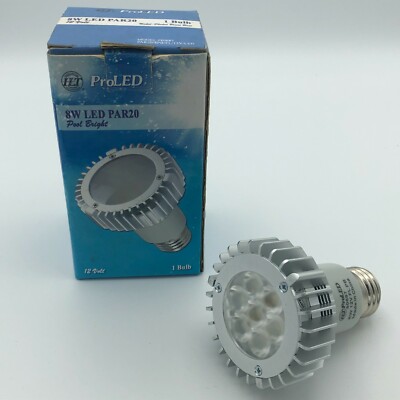 Halco 80687 ProLED Pool Bright Lamp 8W 6450K 40 Degree 12-25V 100W Equivalent  