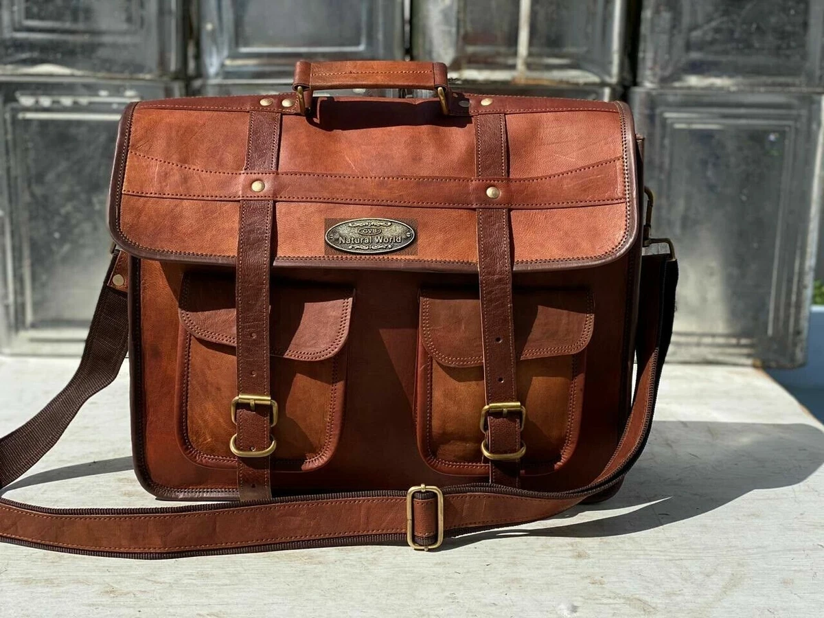 Mens computer hotsell bag leather