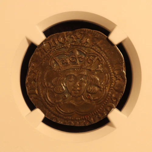 England "Henry VI" Silver Groat 4 Pence (1422-30) Calais - NGC XF40 - Excellent!