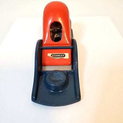 VTG Stanley C-247X Block Plane Wood Hand Woodwork 6 1/2''  H1247 Blade USA Red