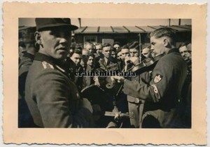 Orig. Foto Musiker RAD-Abteilung 8/194 mit Geige im Lager DIEPHOLZ Niedersachsen