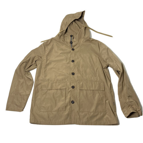 Women’s Size XL Five Four Brand Dark Khaki Button Down Spring Rain Jacket