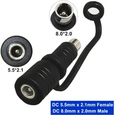 DC 8mm x 2.0mm 8020 Male to 5.5mm x 2.1mm Female Power Adapter Solar Generator