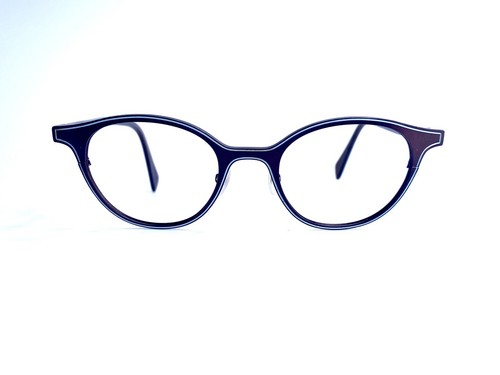 Face A Face Purple Blue Oval Round Metal Glasses France Vicky 2 9348 45 19 140