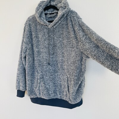 G.I.L.I. - Sherpa Wellsoft Pullover Hoodie - Navy Blue Heather Size L