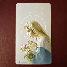 Vintage Catholic Holy Card - Our Lady In Prayer
