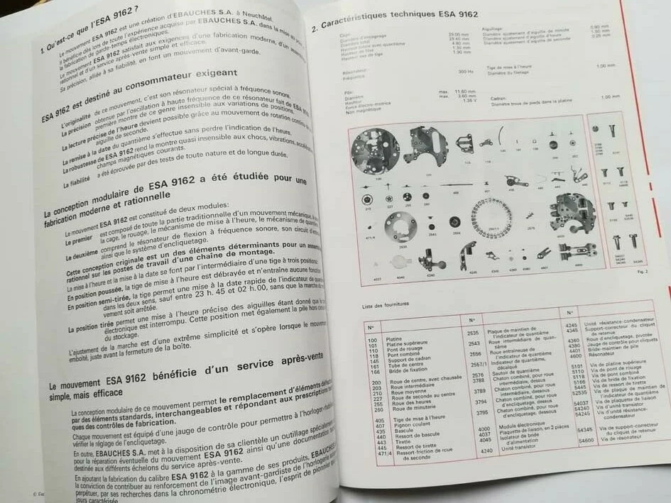 Manual de servicio [Inglés] ESA 9162 Eroughs SA [Longines Ultronic Cal. 6312]