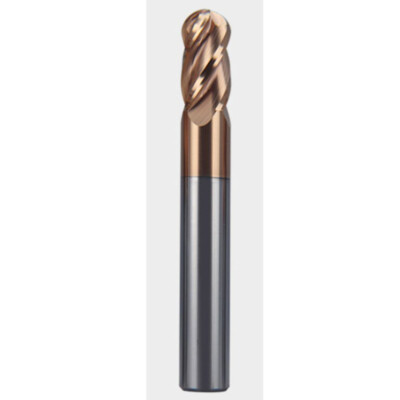 2 PCS 6mm 4 FLUTE BALL NOSE CARBIDE END MILL - TISIN COATED