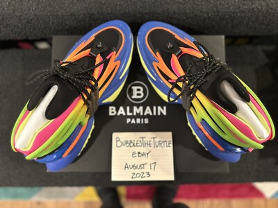 【関税込み】balmain Unicorn' sneakers Balmain Unicorn Sneakers Shoes DS Multi Color Rainbow