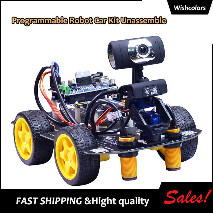 Programmable Robot Car Unfinished 2-DOF PTZ Tracking Line Obstacle Avoidance Goedkope populariteit