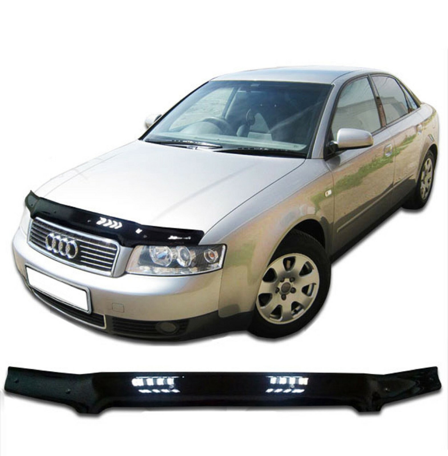 Bra de capot Audi A4 B6 de 2000 à 2004 déflecteur de protection avant Scoutt noir ajusté