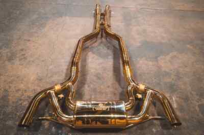 Valvetronic Designs Gold Valved Catback Exhaust For 15-22 Mercedes AMG GT/GTC