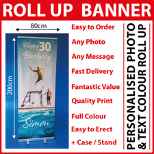Personalised Celebration Photo Pop Up Banner printed with your Photos and Text