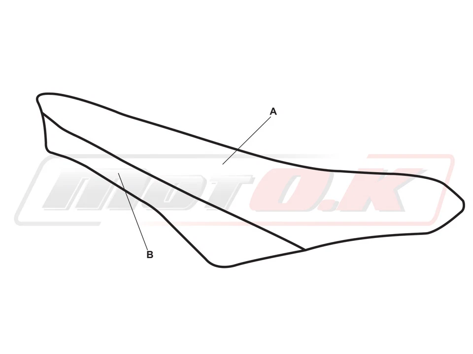 Funda de asiento antideslizante Aprilia SXV RXV 450 550 2007-2013 diseño MotoK B941 negra Foto 4 de 4
