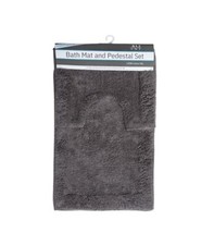 2 piece Bath Mat set  Pedestal Set with Non Slip  soft absorbent toilet bathroom