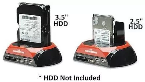 USB/ Multi-Function SATA 3.5"/2.5" HD Quick Dock/ USB Hub + Card Reader - 130004 - Image 2 of 4