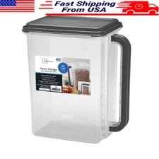 46 Cup Food Storage Canister W/ Pour Spout & Handle BPA-Free Container Stackable