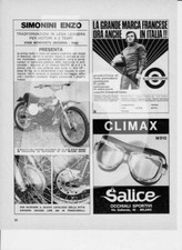 advertising Pubblicità brochure-MOTO SIMONINI 50 -STIVALI SIDI JOEL ROBERT '72 