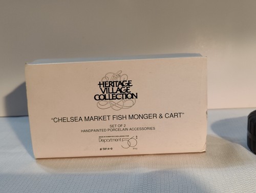 Vtg CHELSEA MARKET FISH MONGER & CART" Dept.56 Heritage Village Collection - Picture 14 of 16