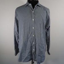 Polo Ralph Lauren Shirt Mens 16.5 Estate Classic Fit Button Striped Long Sleeve
