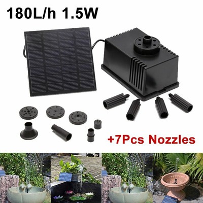 Solar Fountain Water Pump Panel Garden Pond Pool Submersible Watering Kit