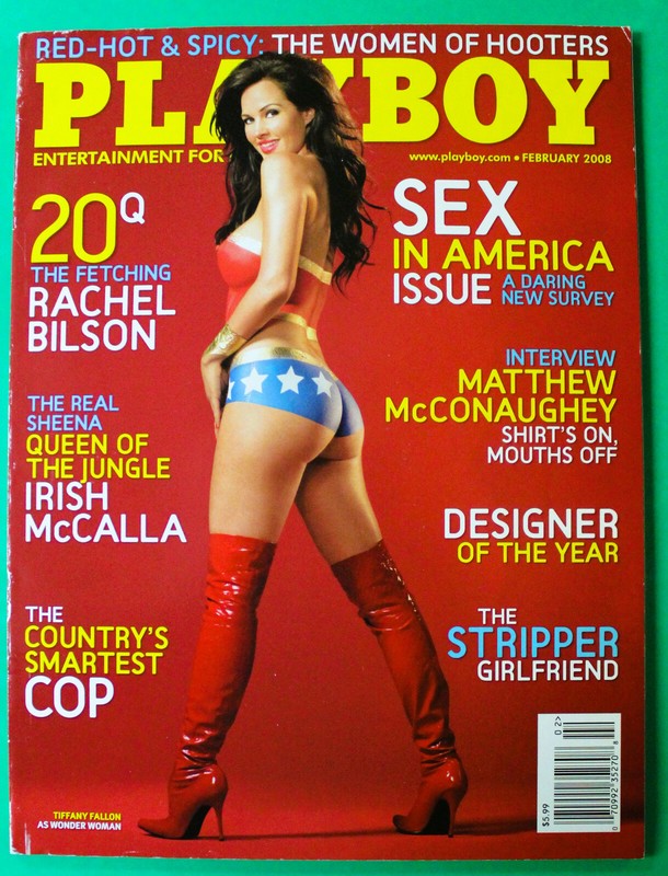 PLAYBOY FEBRUARY 2008 - PLAYMATE MICHELLE McLAUGHLIN - HOOTERS GIRLS PICTORIAL