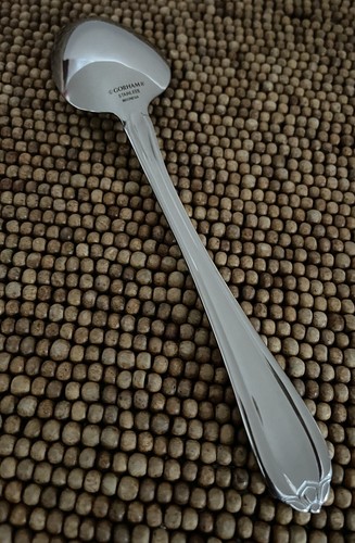 Gorham 18/10 Stainless LARKWOOD Glossy Flower SERVING SPOON TABLESPOON 8.75" NEW - Bild 2 von 2